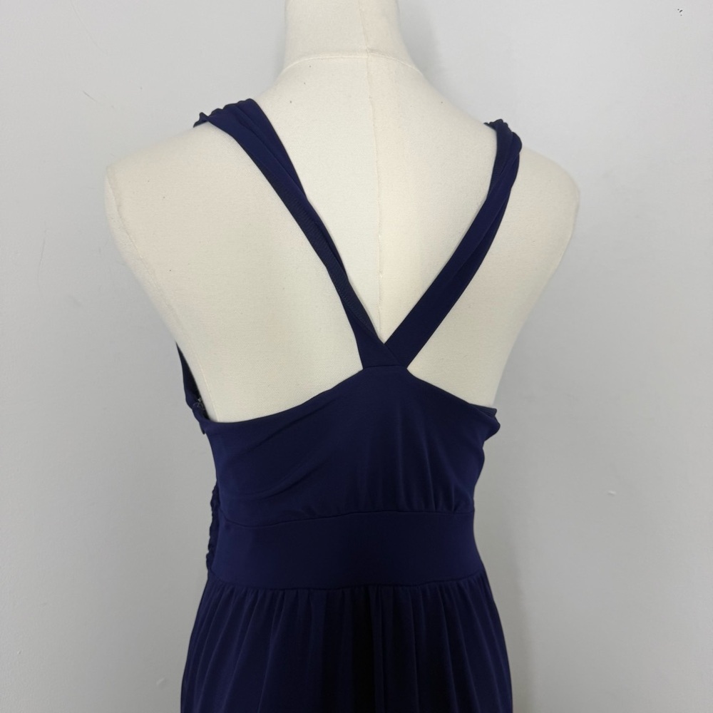 Maeve Yuma Navy Blue Maxi Dress Size 6 Formal Sleeveless V-Neck Pockets - Picture 4 of 8